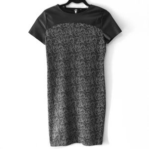 Michael Kors Leather Top Shift Dress